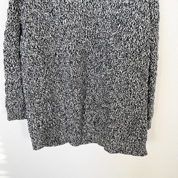 [Zadig & Voltaire] Alpaca Wool Blend Open Front Cardigan Leather Trim Sz Medium - Picture 7 of 11